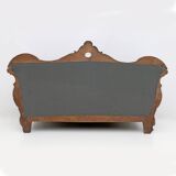 Charles X Style Italian Sofa with Fornasetti Linen Fabric