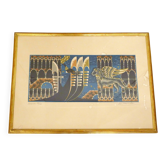 Lithographie Venezia signée J.Picart Le Doux 78cm x 57cm