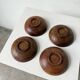 Antique walnut wooden bowls