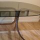 Vintage glass and chrome table