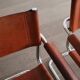 MG5 dining chairs in cognac leather and chrome by Mart Stam & Marcel Breuer, 1960s