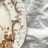 6 polychrome ironstone dinner plates "Wentworth" by Emile Bourgeois