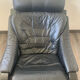 Fauteuil cuir noir scandinave
