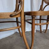 Set of 8 Vintage Bentwood Cane Dining Chair, Thonet Style, 1970s Yugoslavia