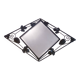 Miroir biseauté art deco en fer forge decor de raisin