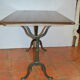 Table bistro with base in cast iron and top in oak