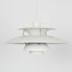 PH5 white hanging lamp by Poul Henningsen for Louis Poulsen