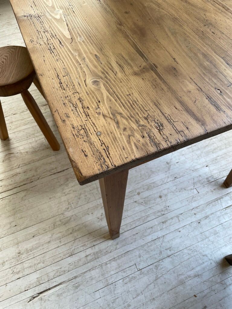 Farm table pine and walnut 2m