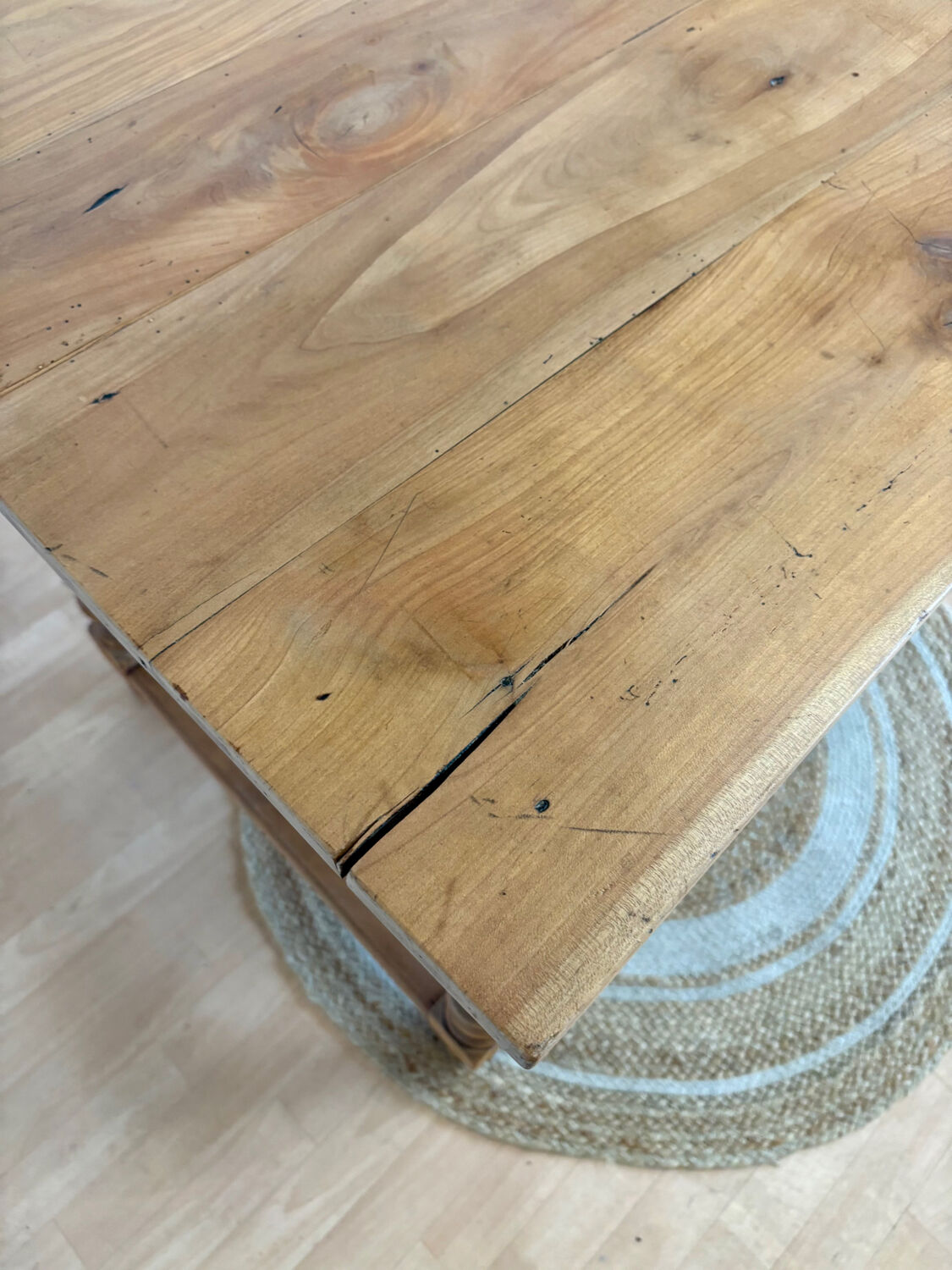 Renovated oak desk table