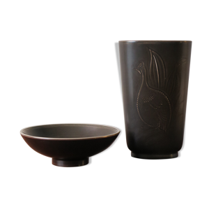 vase et bol en céramique