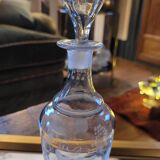 Engraved glass carafe – 1950s-60s