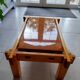 Table basse en orme massif années 1960