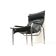 2x Vintage black leather armchair by Strässle HE1106 designed by Hans Eichenberger