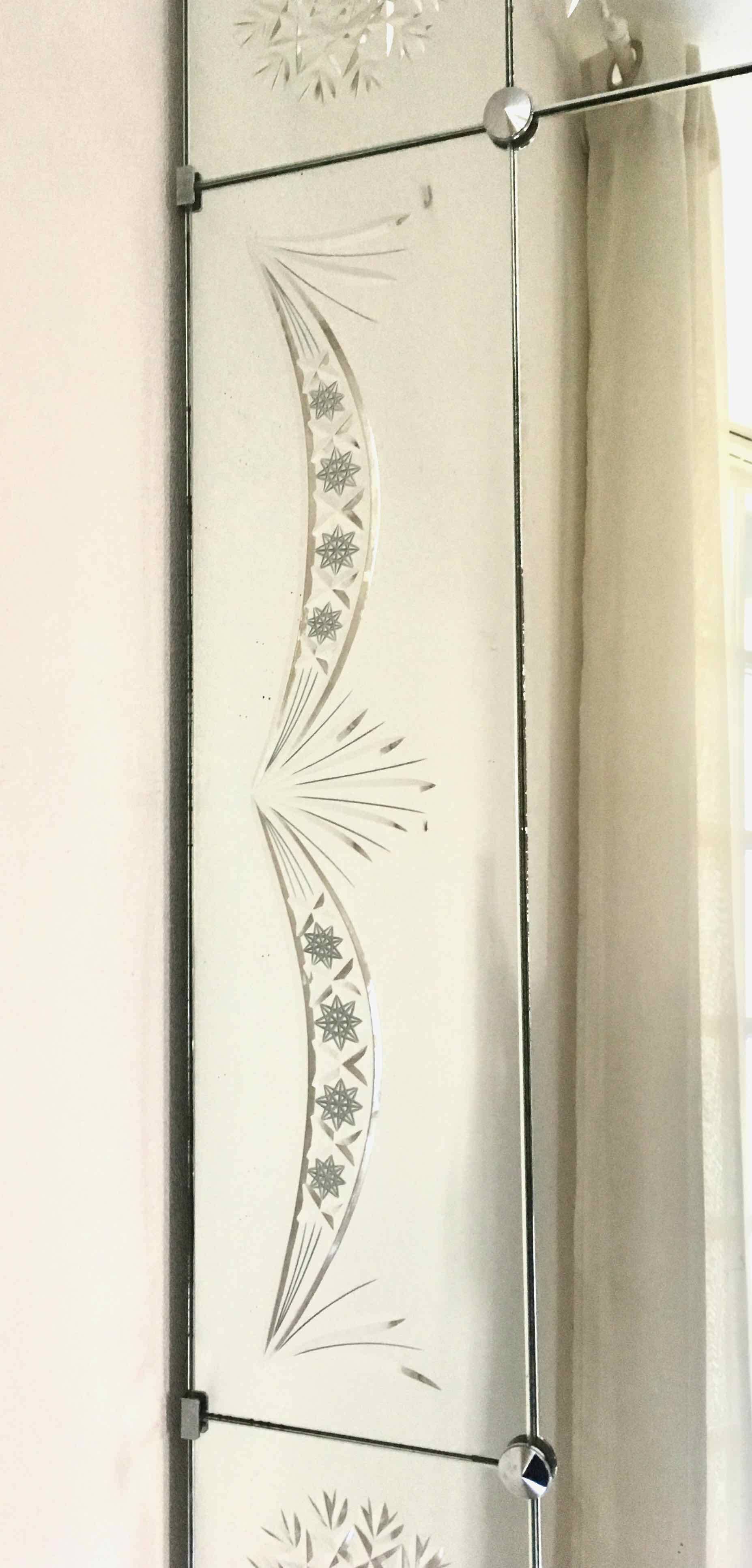 Venetian-style brasserie bistro mirror with chiseled decoration 200 x 100