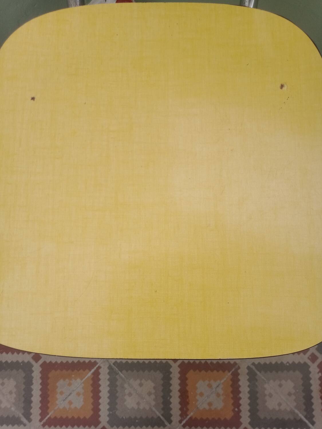 Yellow formica chair