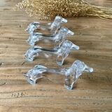 Set of 4 plastic dog knife holders