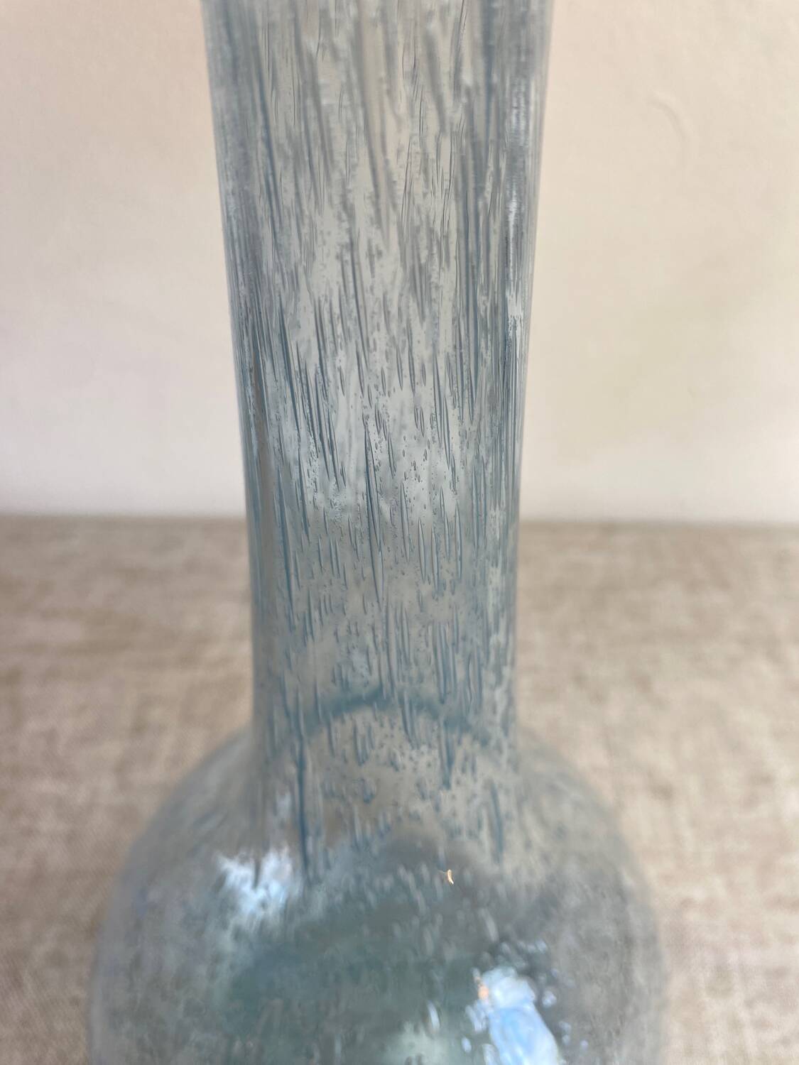 Biot bubble glass soliflore vase