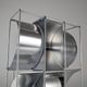 Max Sauze original aluminium geometric wall sconce, 1970s