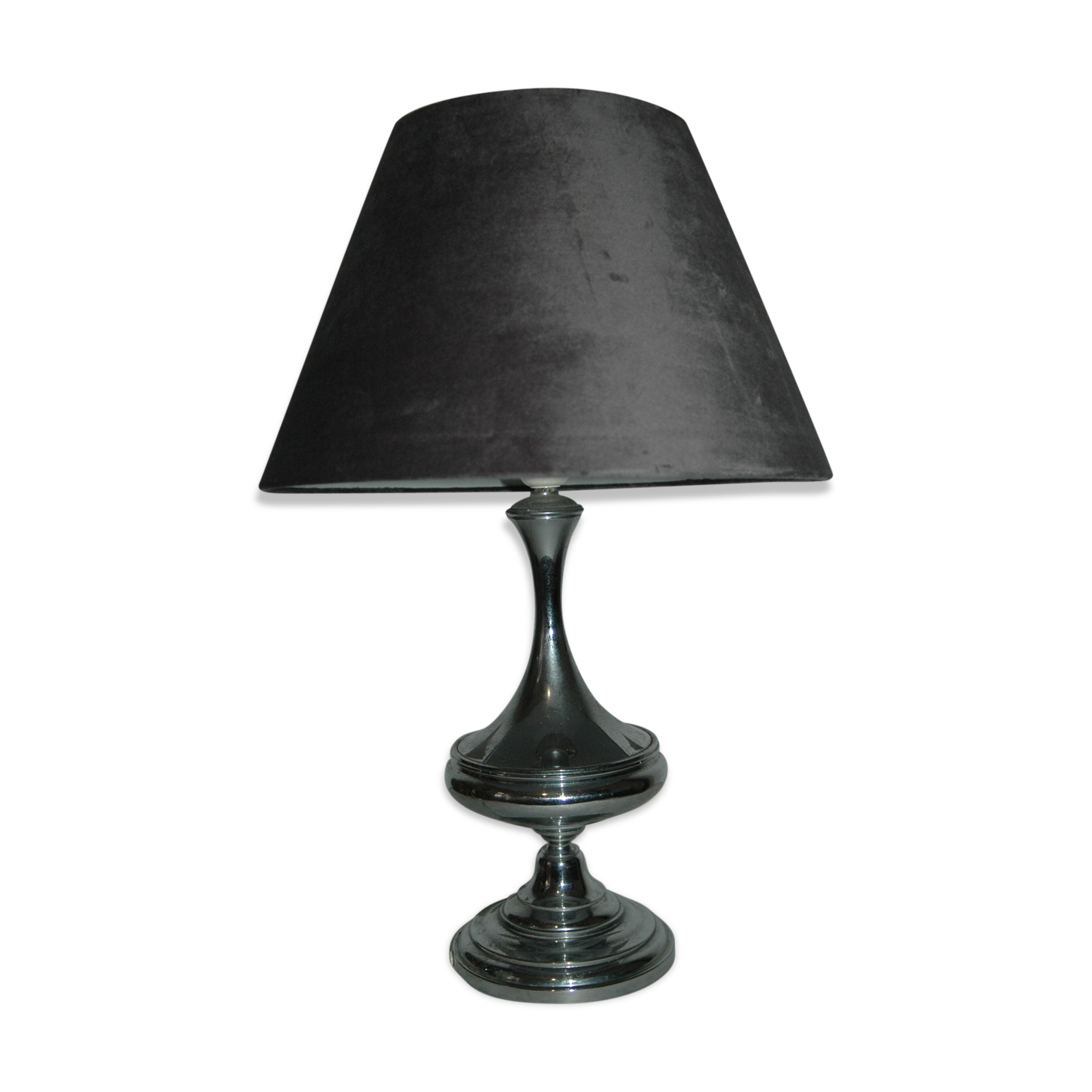 Lamp cast aluminum design chrome 60's