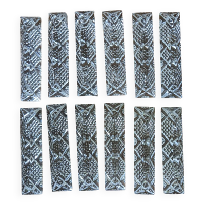 Coffret de 12 portes couteaux en cristal