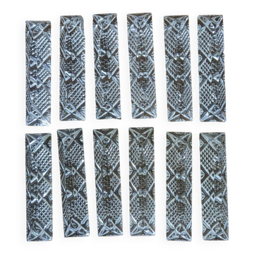 Coffret de 12 portes couteaux en cristal