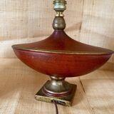 1960s ceramic lamp, fabric cable, lampshade