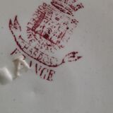 Opaque porcelain plate from Gien model thistles n ° 2 diam 24 cm