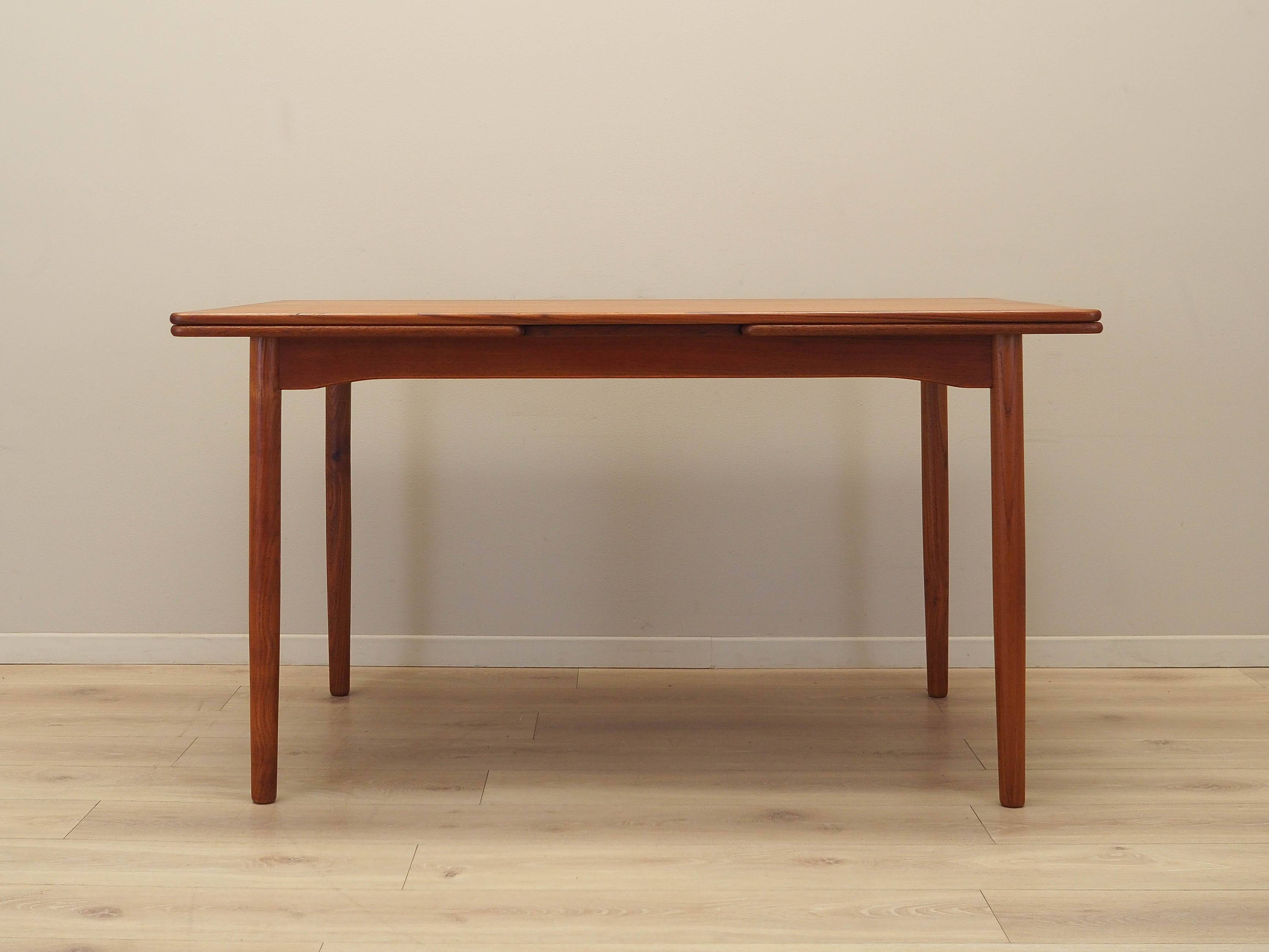 Teak table, Danish design, 1970s, manufactured in Denmark