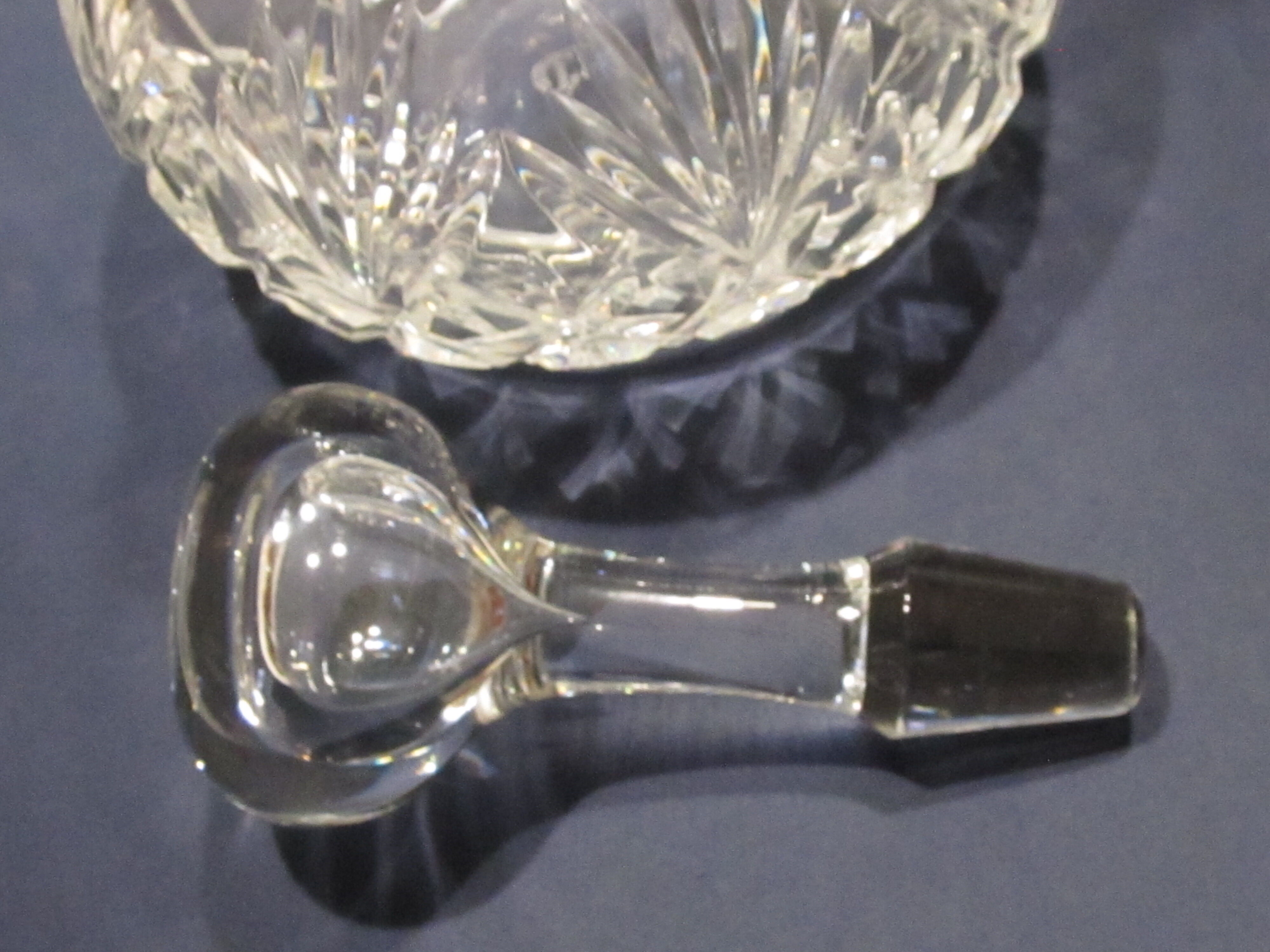 Saint Louis beautiful cut crystal sharp sharpener decanter signed Massenet or Chantilly