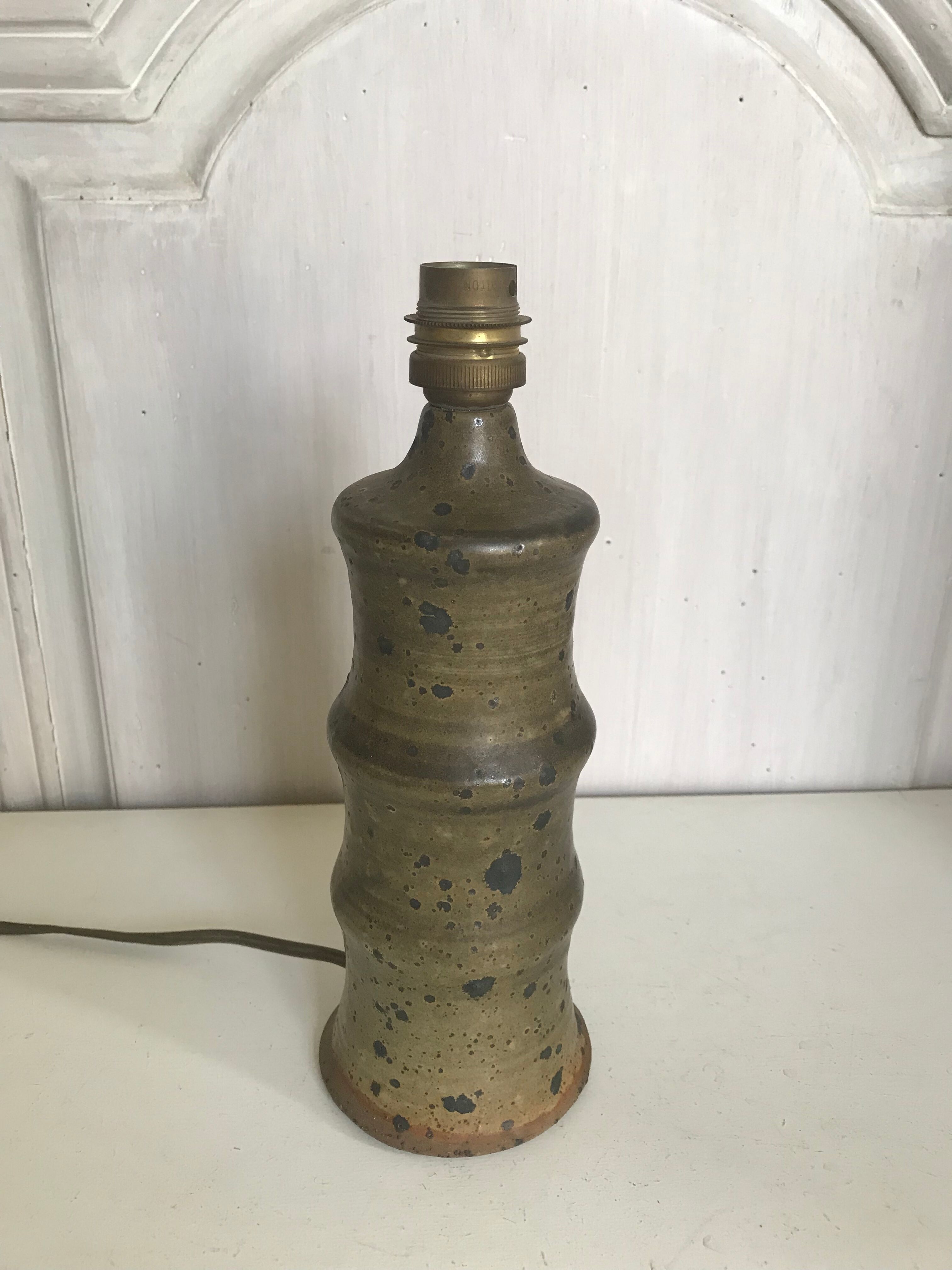 Vintage stoneware lamp