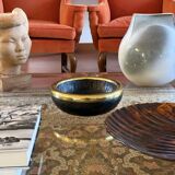 Mid-century brass and wood bowl, Italy 1970s
