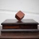 Wooden box with compartments, jewelry box, game box, rotating die, storage, vintage box