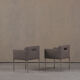 Chaises Ligne Roset en tissu gris, France années 2000, ensemble de 2.