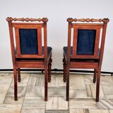 Set of 2 eclectic style chairs fameg radomsko, 1970s/80s