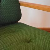 Fauteuil Mid-Century en vert années 1950/60