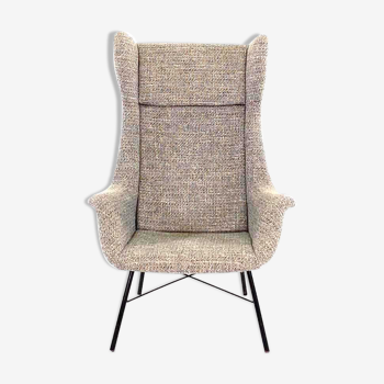 Vintage wingback lounge armchair by Miroslav Navrátil for TON, 1960s