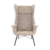 Vintage wingback lounge armchair by Miroslav Navrátil for TON, 1960s