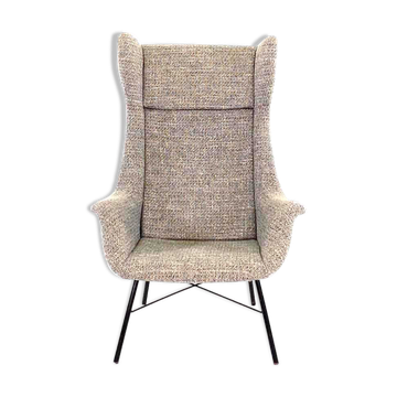 Fauteuil vintage wingback par Miroslav Navrátil pour TON, années 1960