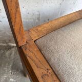 Set of 6 Amsterdamse School Art Deco Dining Chairs, Warm Oak Wood with Beige Upholstery