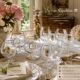 Suite de 10 verres à liqueur en cristal décor Napoléon Ier doré – cour