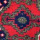 Tapis vintage du Moyen-Orient Hamadan fait à la main en laine – 40 x 58 cm années 1970