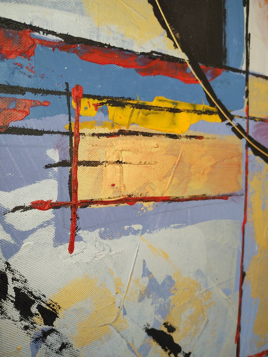 Tableau abstrait huile sur toile