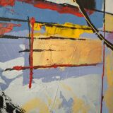 Abstract oil painting on canvas