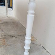 Rustic farmhouse bistro table in oak with Louis Philippe legs - 2m