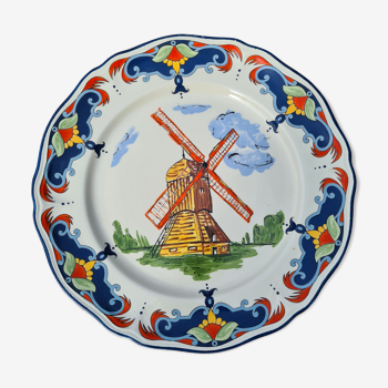Old plate "Moulin des loups 1880" Lille collection motif "Le Moulin"
