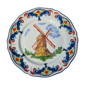 Old plate "Moulin des loups 1880" Lille collection motif "Le Moulin"