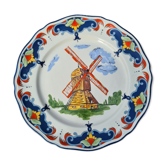 Old plate "Moulin des loups 1880" Lille collection motif "Le Moulin"