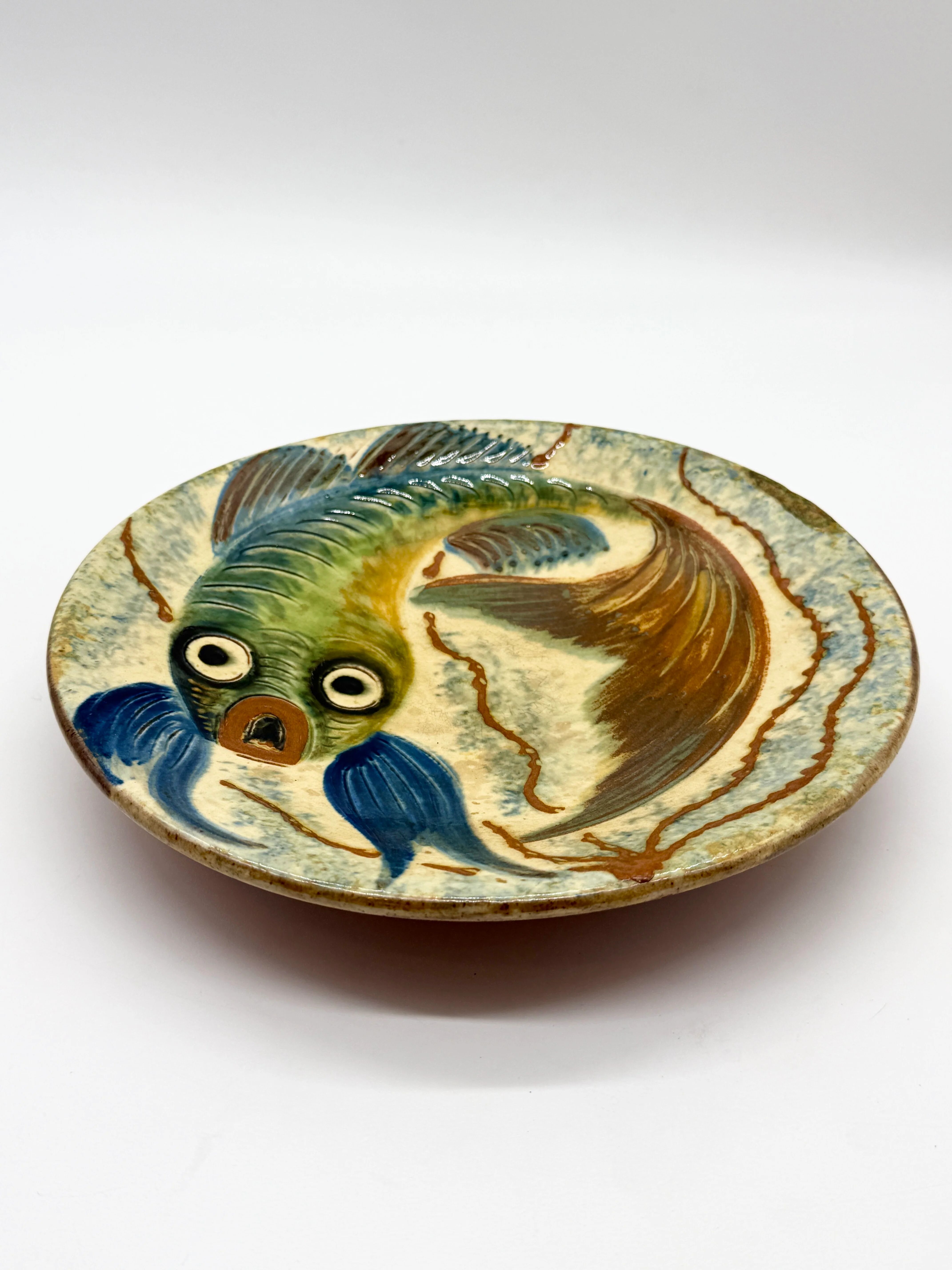 Wall plate fish – Puigdemont ceramic, 1960s
