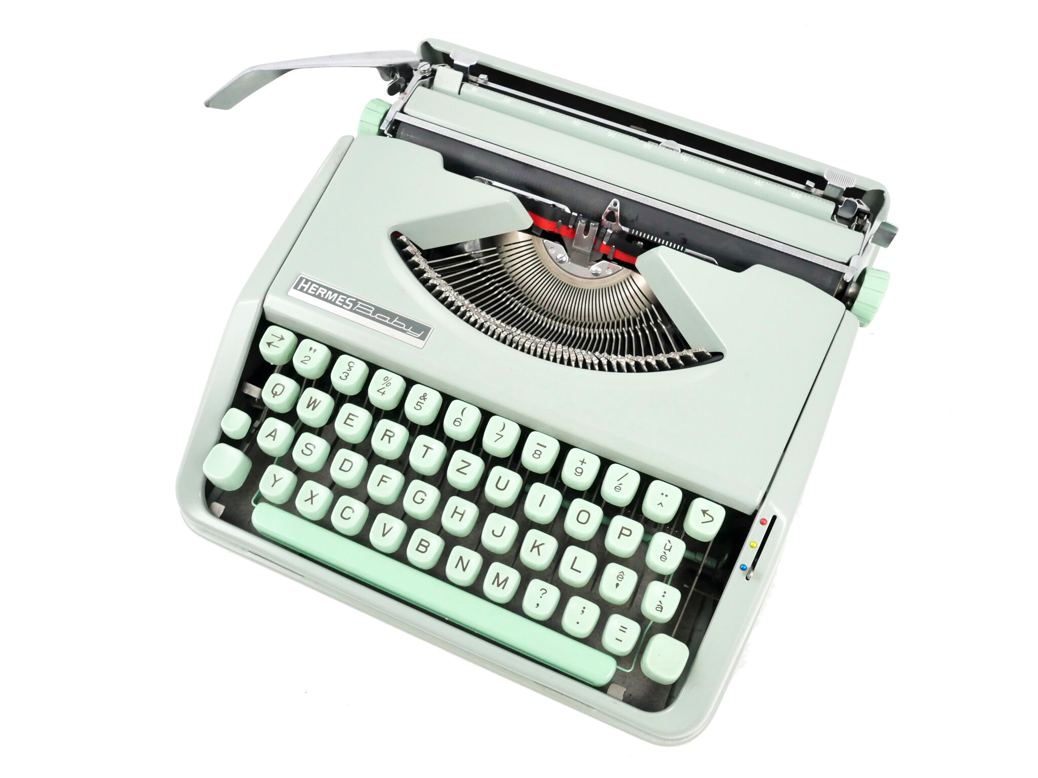 Vintage linden green Hermes Baby typewriter