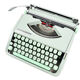 Vintage linden green Hermes Baby typewriter